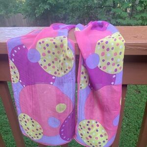 Anne Klein silk circle pattern scarf